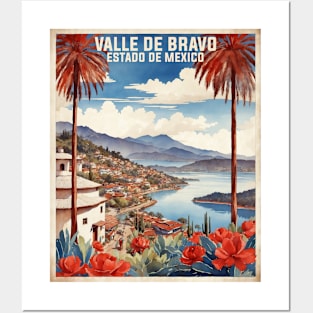 Valle de Bravo Estado de Mexico Mexico Vintage Tourism Travel Posters and Art